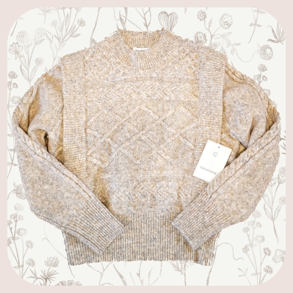 Calligraphie Sweaters - 🕊️30% off 3!! Calligraphie Oatmeal Cable Knit Sweater size Medium